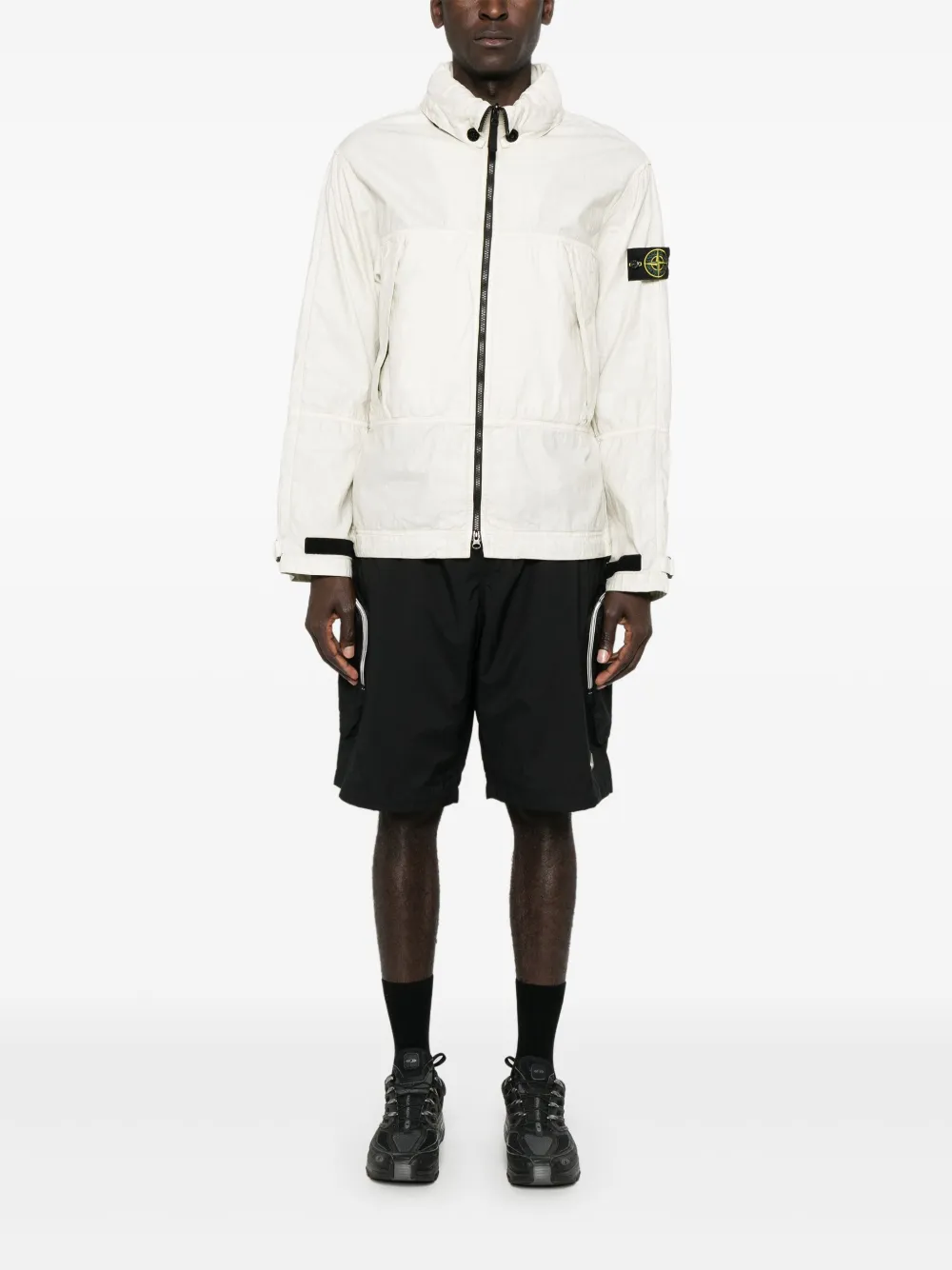 Stone Island plated-ovd raw-linen jacket | Hooded Jackets | Image 2
