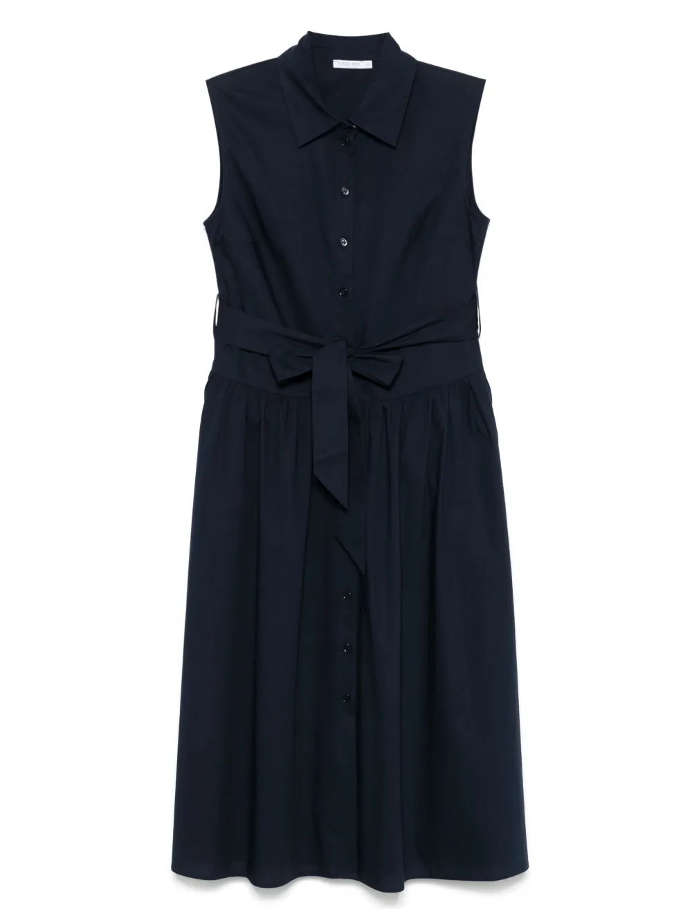 Patrizia Pepe Midi-jurk met geborduurd logo Blauw