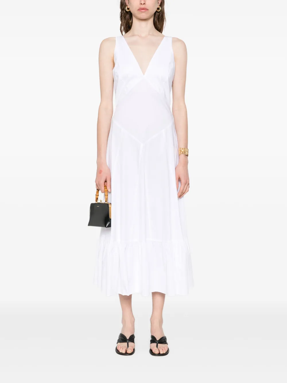 TWINSET Uitgesneden midi-jurk - Wit