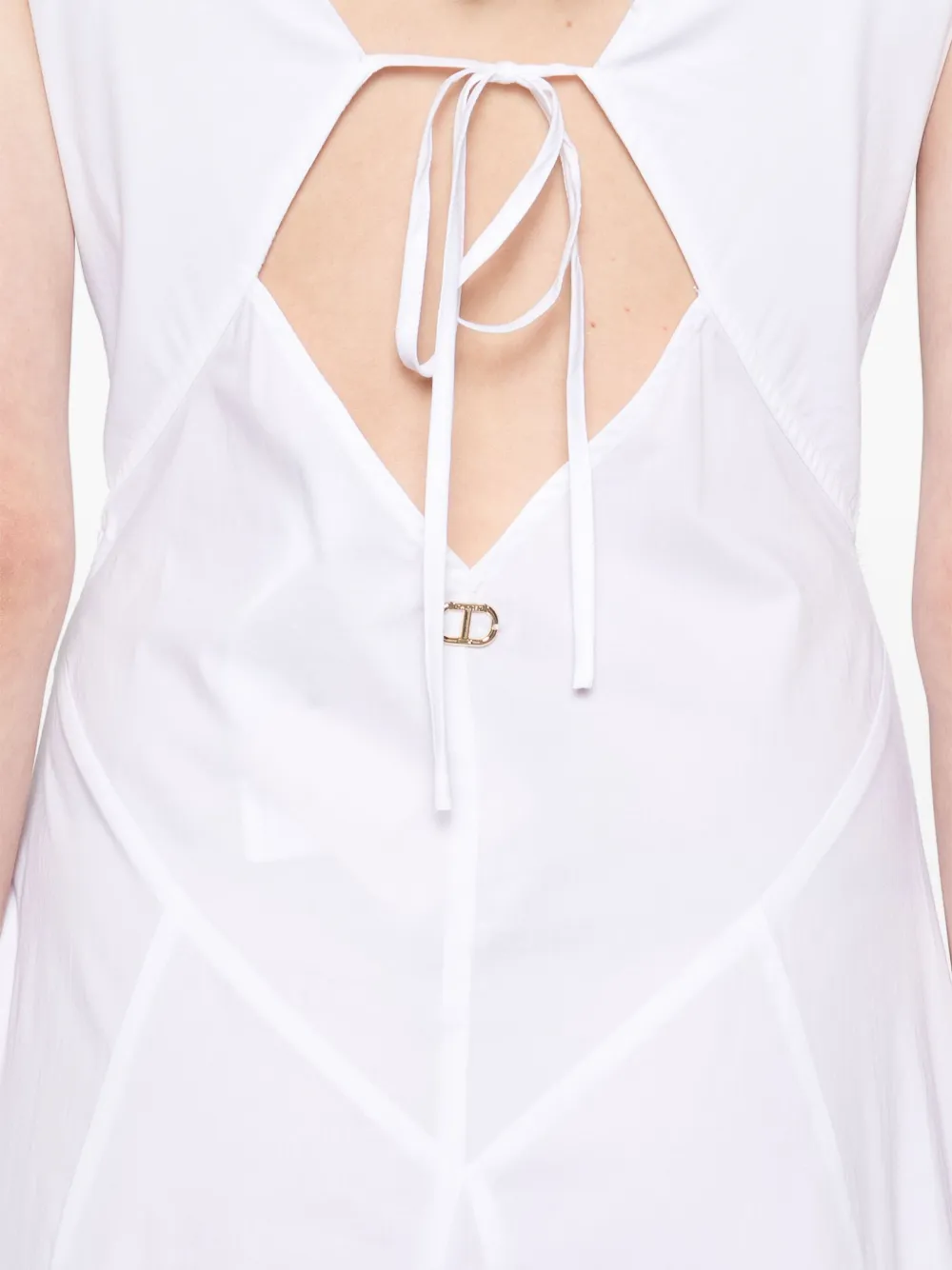 Shop Twinset Cut-out Midi Dress