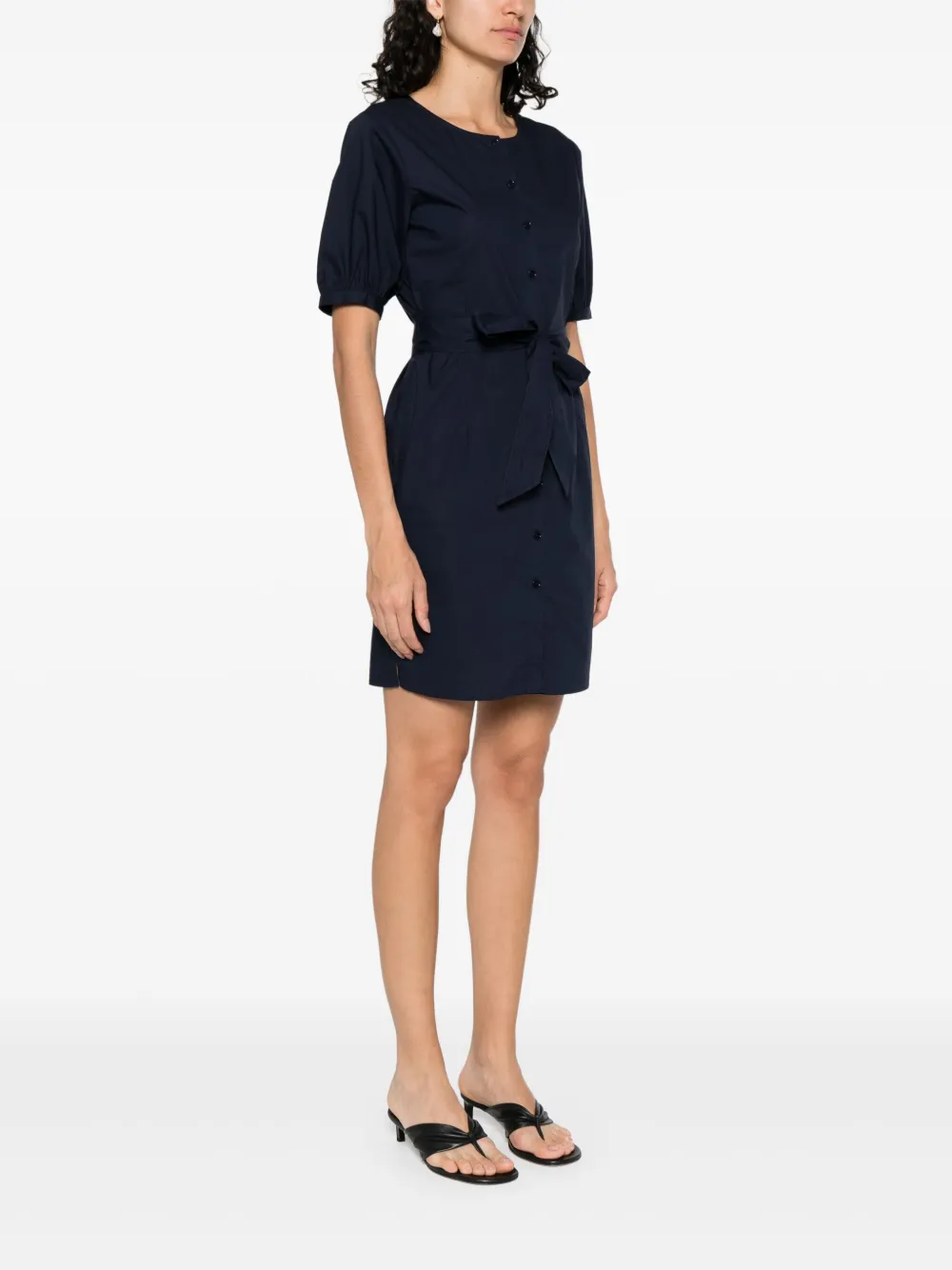 PATRIZIA PEPE LOGO-EMBROIDERED MINI DRESS 