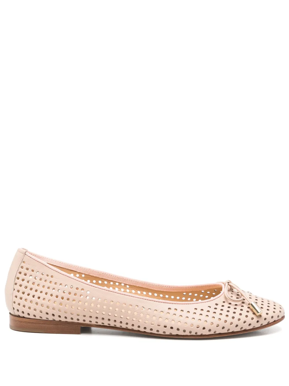 Casadei leather ballet flats Pink