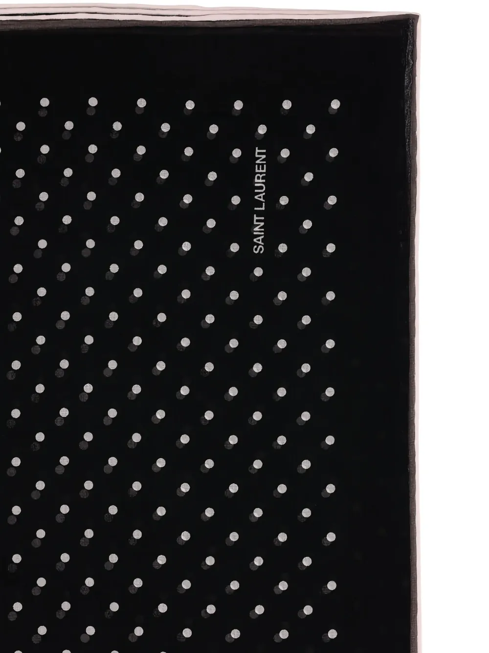 Saint Laurent square polka-dot scarf - Zwart