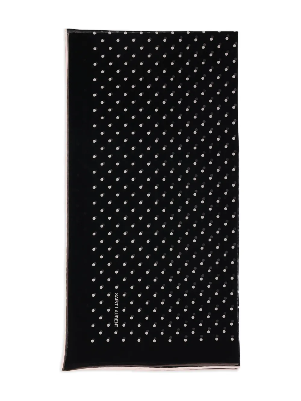 Saint Laurent square polka-dot scarf Zwart