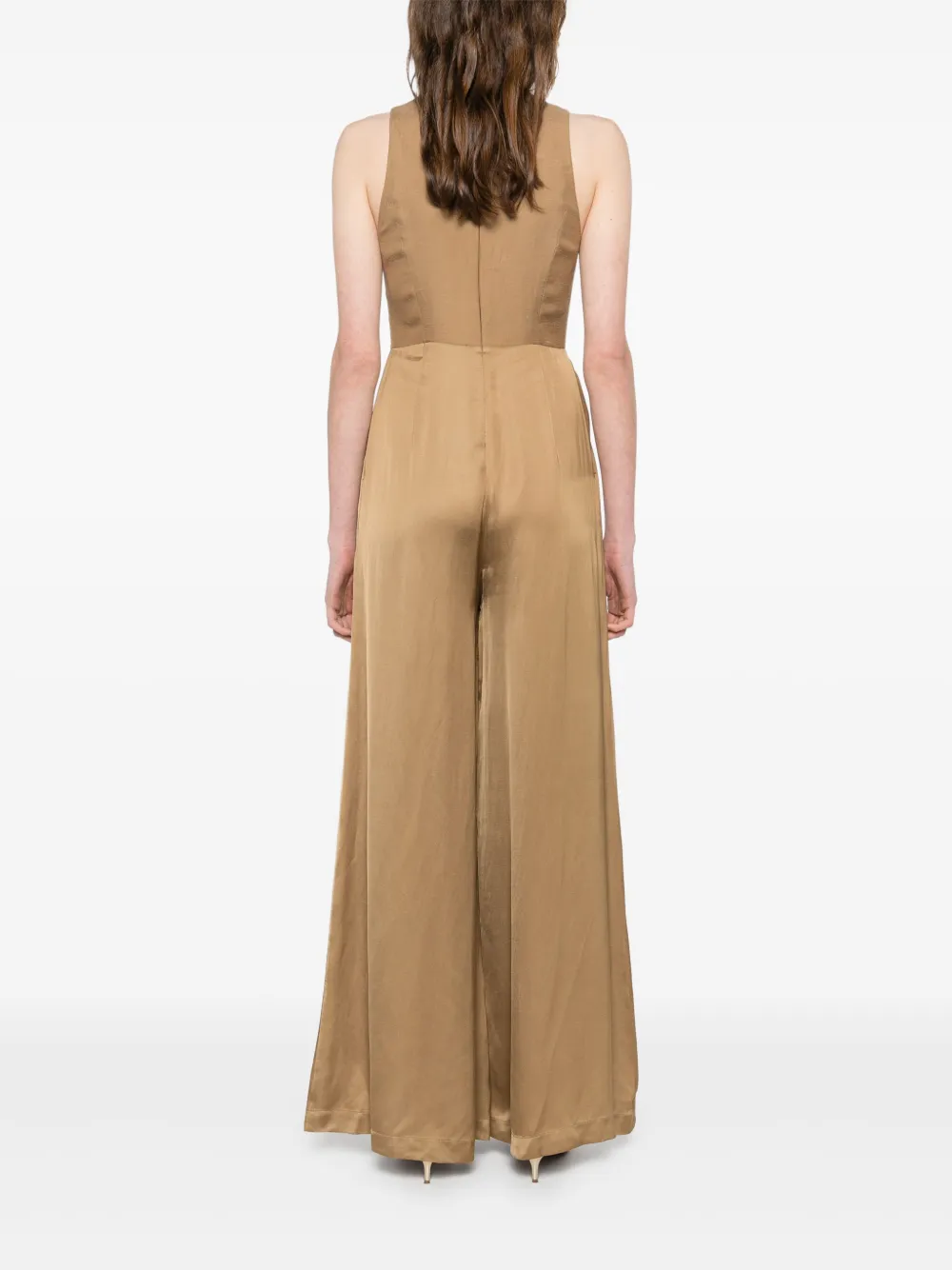 TWINSET Midi-jurk met logoplakkaat Bruin