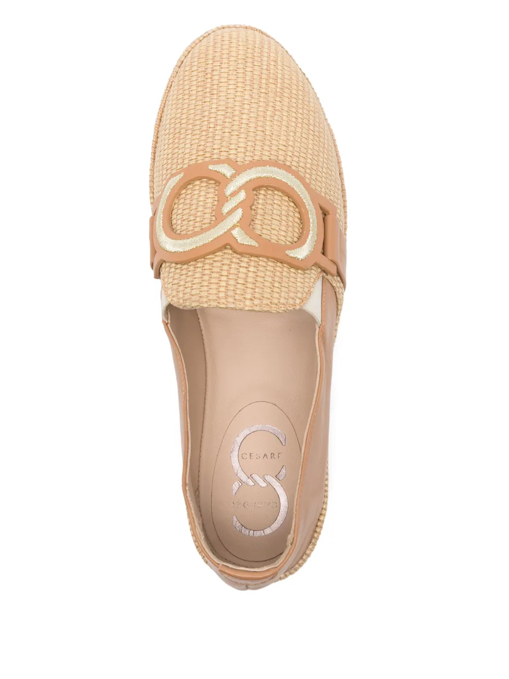 Casadei embroidered espadrilles Brown