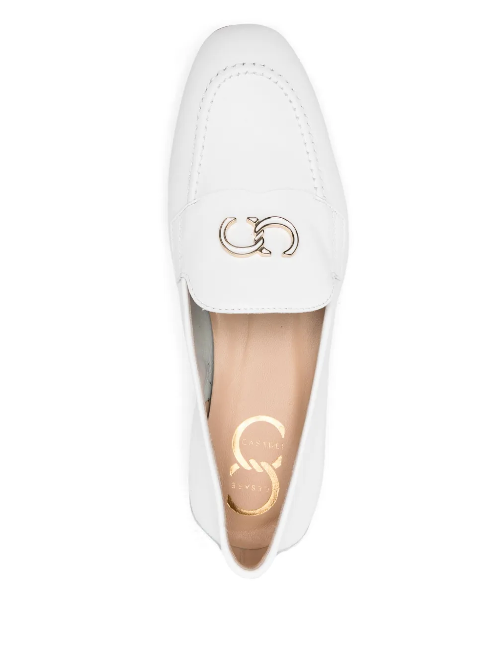 Casadei leather loafers White