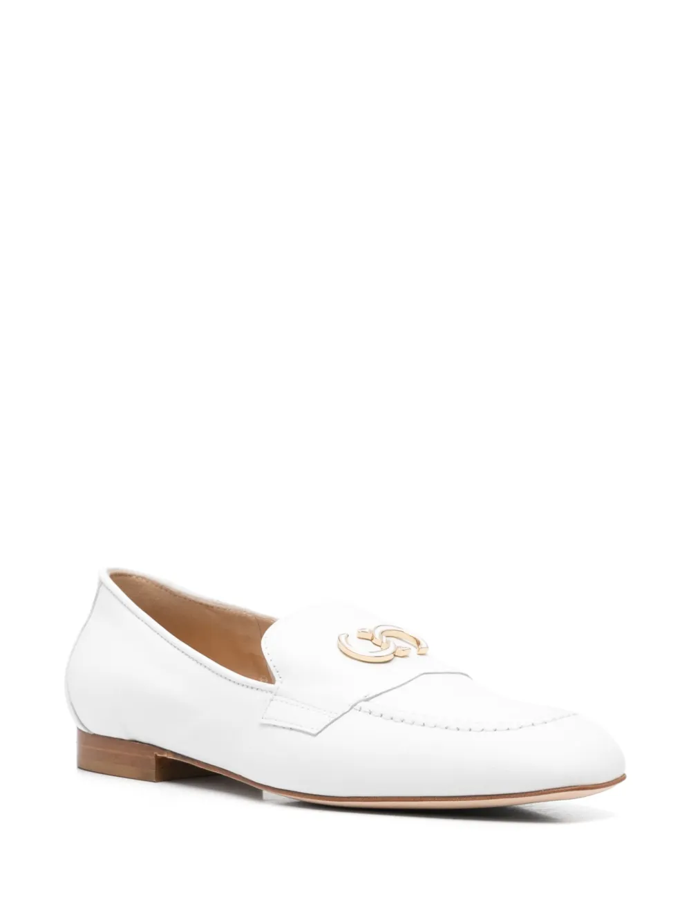 Casadei leather loafers White