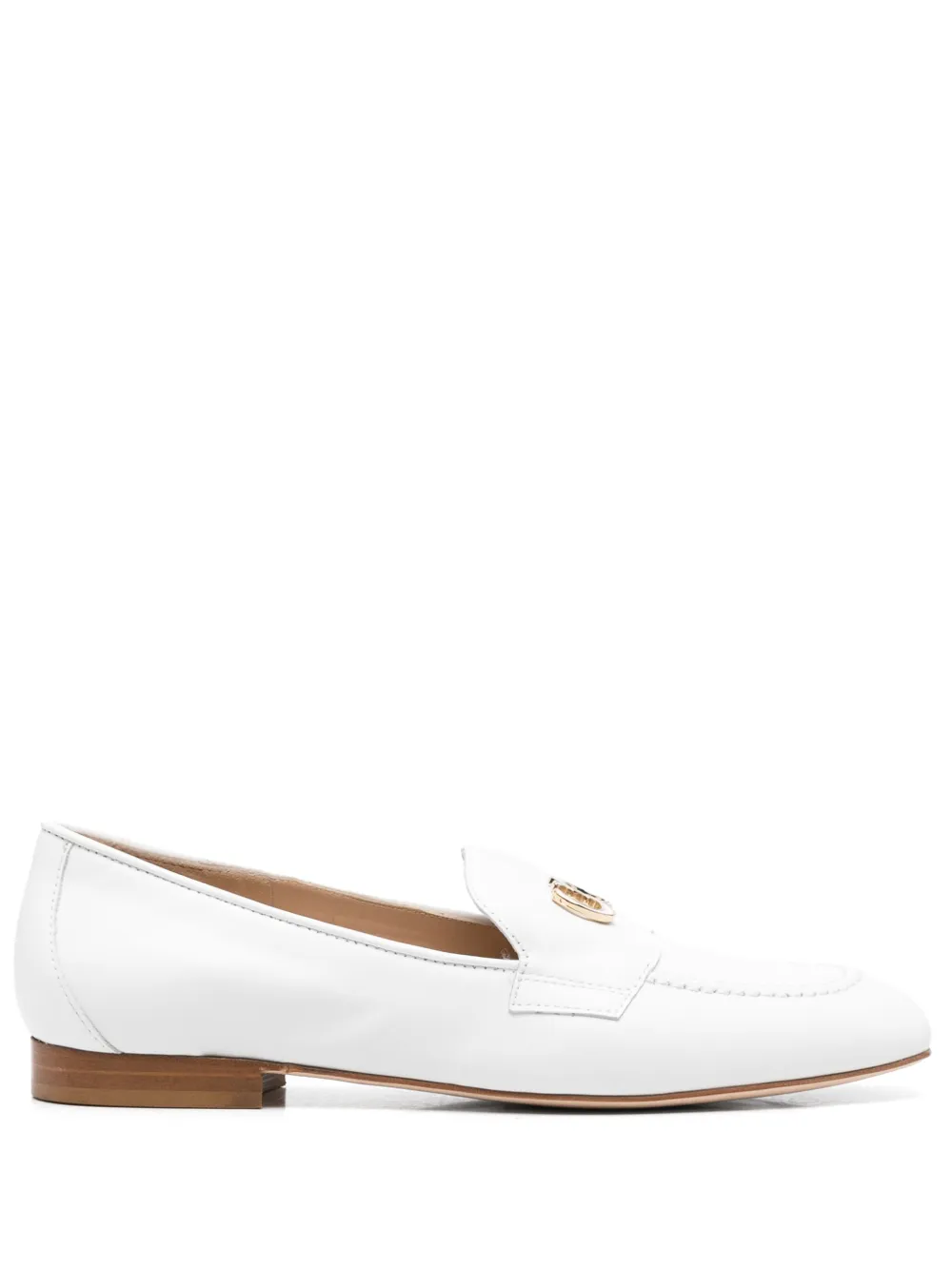 Casadei leather loafers White
