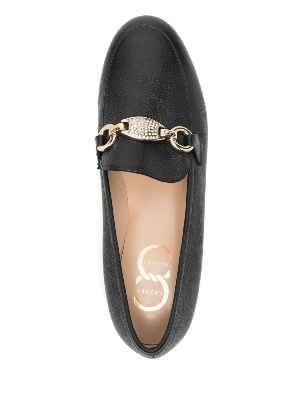 Casadei leather loafers Black