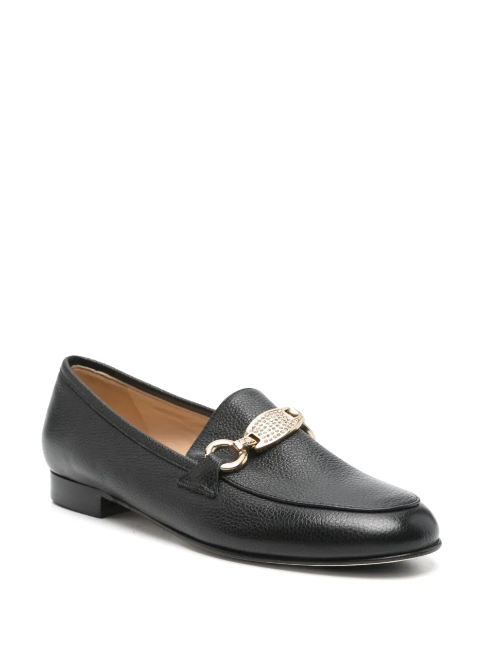 Casadei leather loafers Black