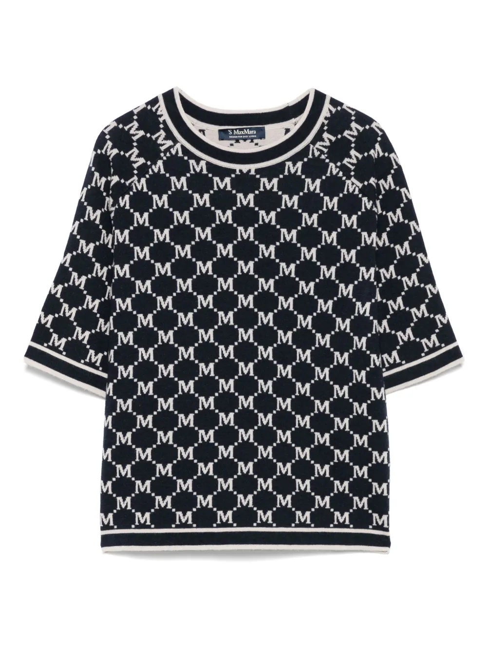 'S Max Mara T-shirt met jacquard Blauw