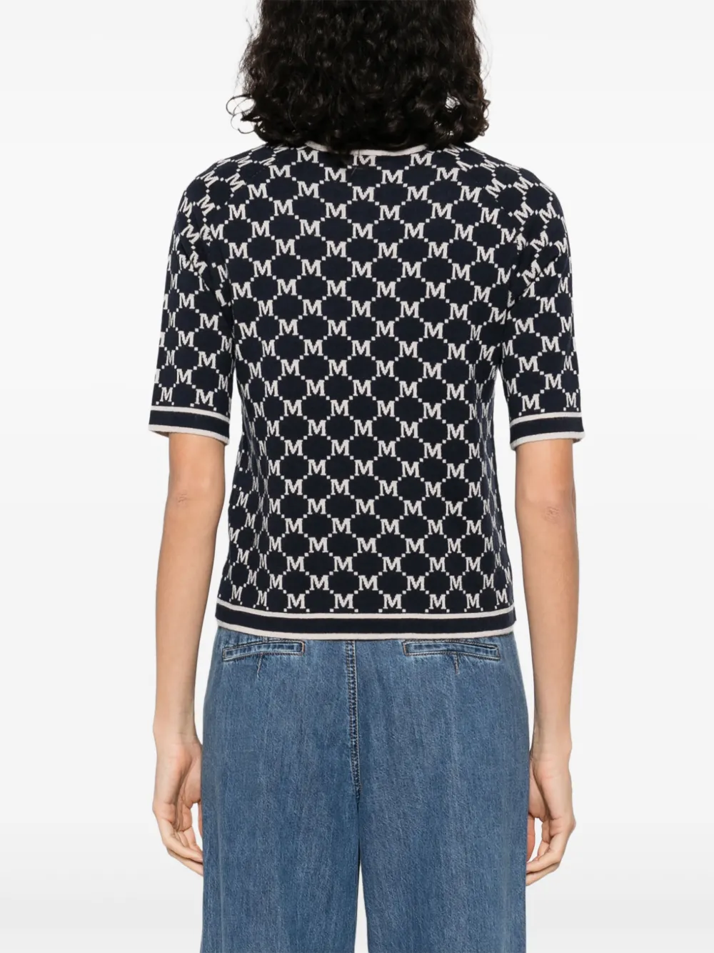 'S Max Mara T-shirt met jacquard Blauw