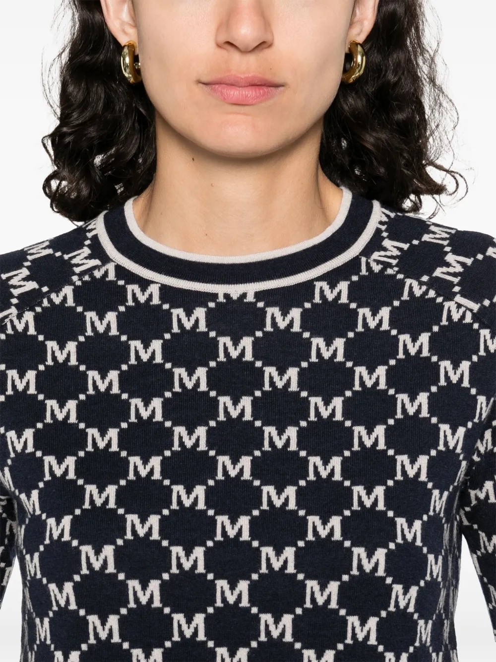 'S Max Mara T-shirt met jacquard Blauw