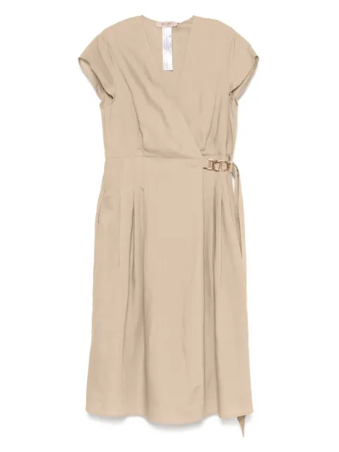 TWINSET logo-plaque midi dress