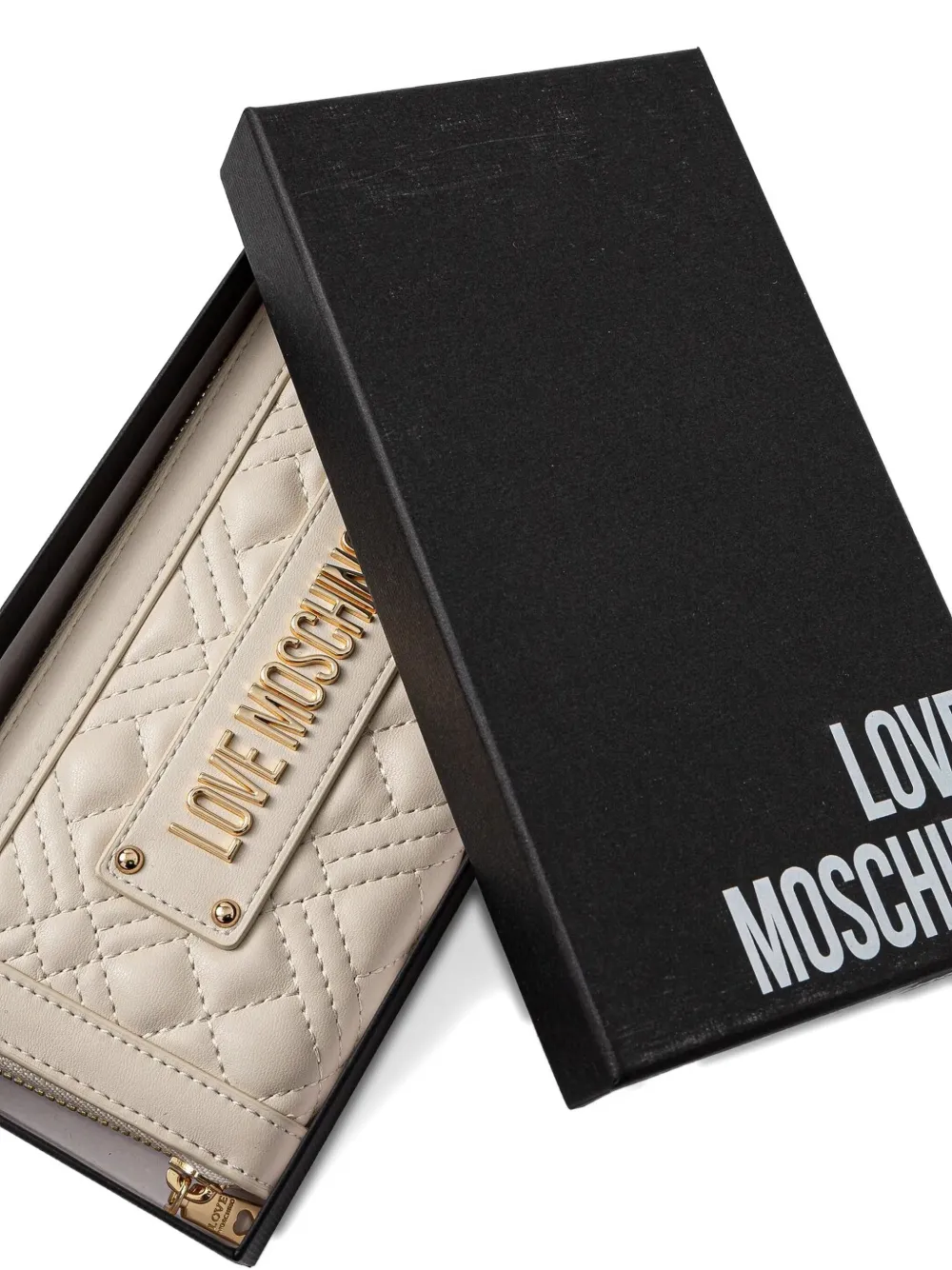 Love Moschino Portemonnee met rits Beige