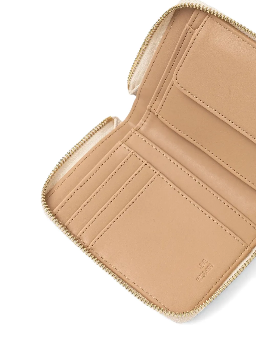 Love Moschino Gewatteerde portemonnee Beige