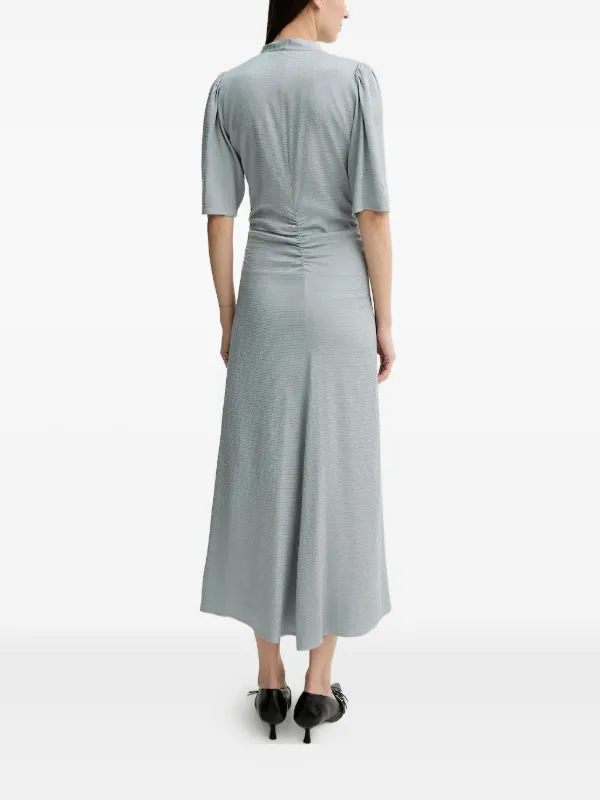 bianca ruched dress Bianca Ruched Backless Maxi Dress Red / M