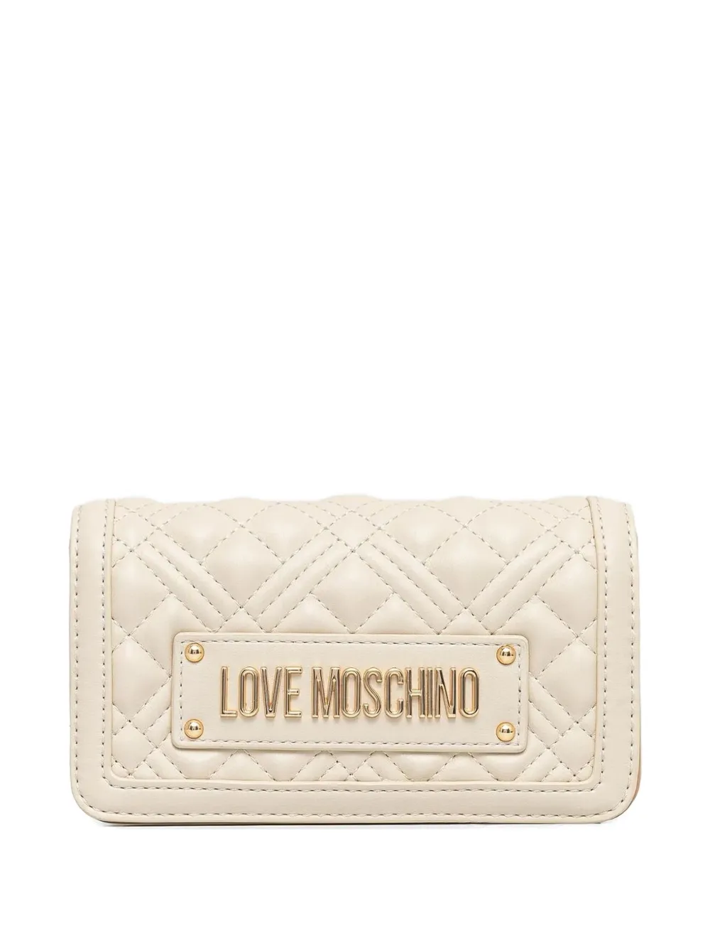 Love Moschino Gewatteerde clutch Beige