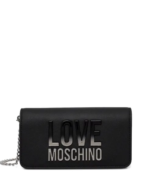 Love Moschino logo-motif clutch bag