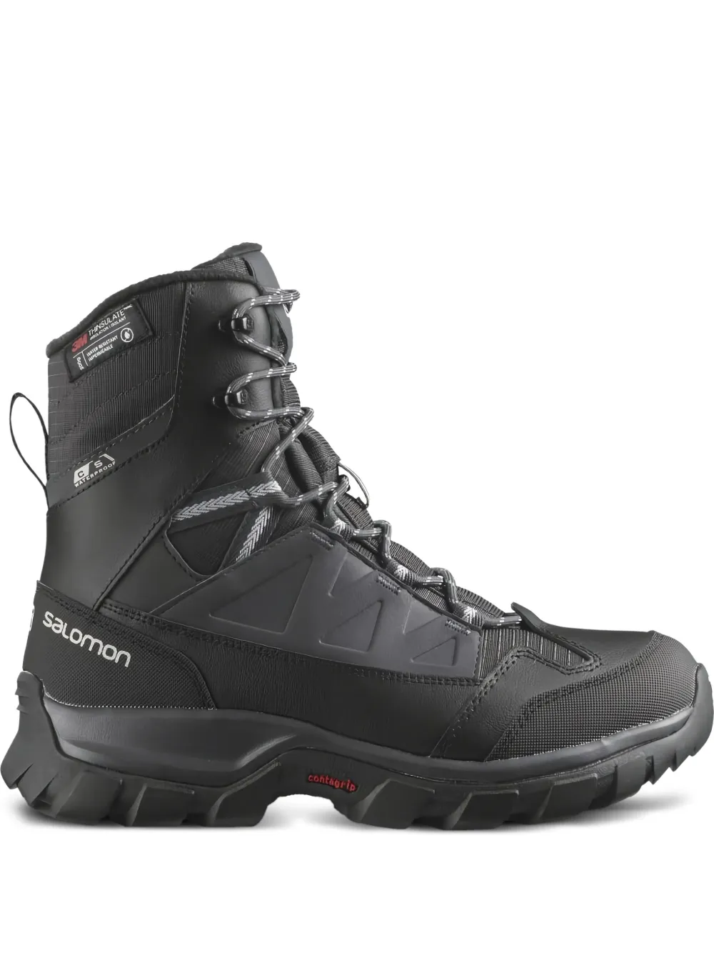 Salomon Lace-up Hiking Boots In Black