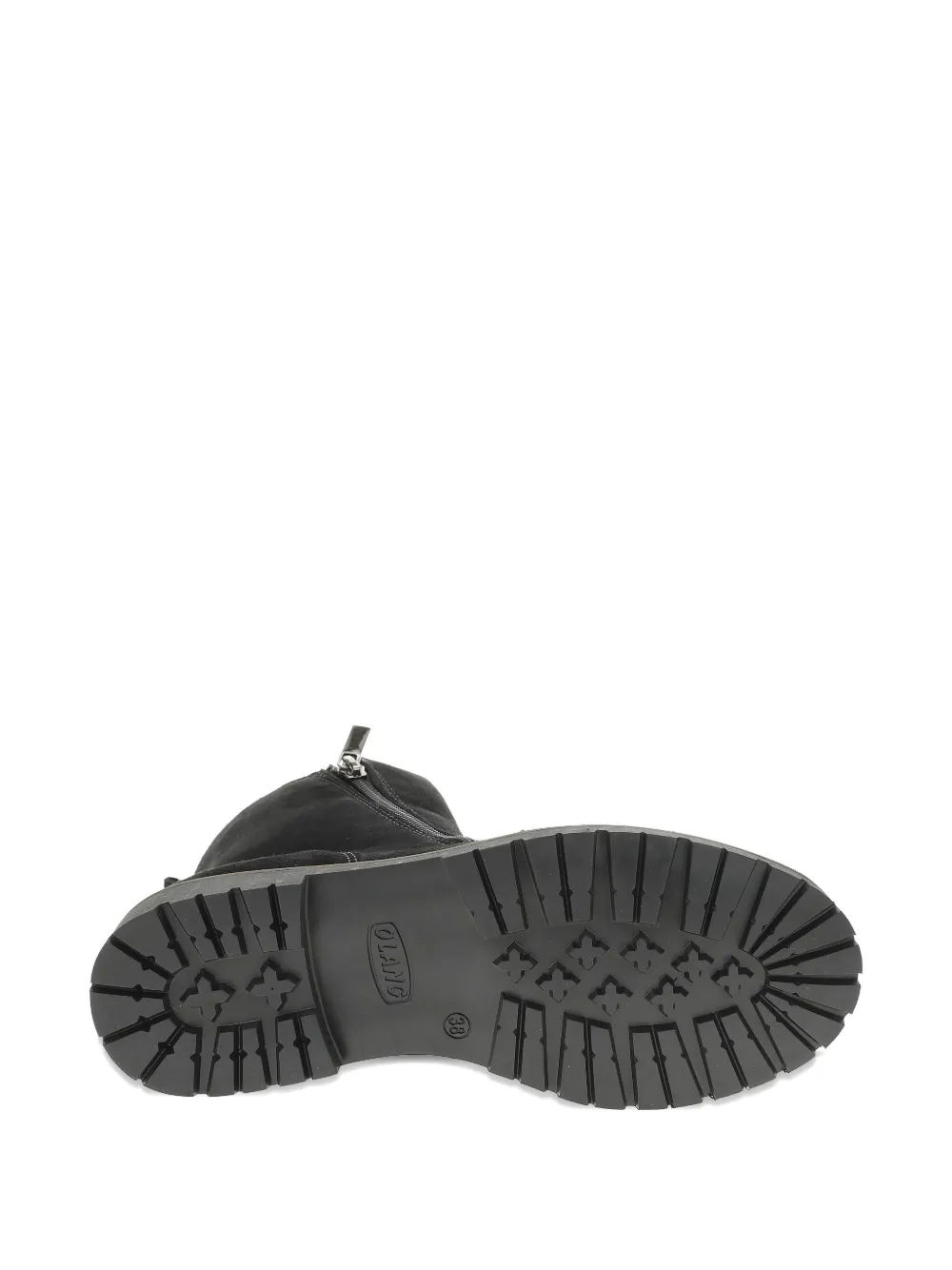 OLANG Dama zip-detail suede boots Black