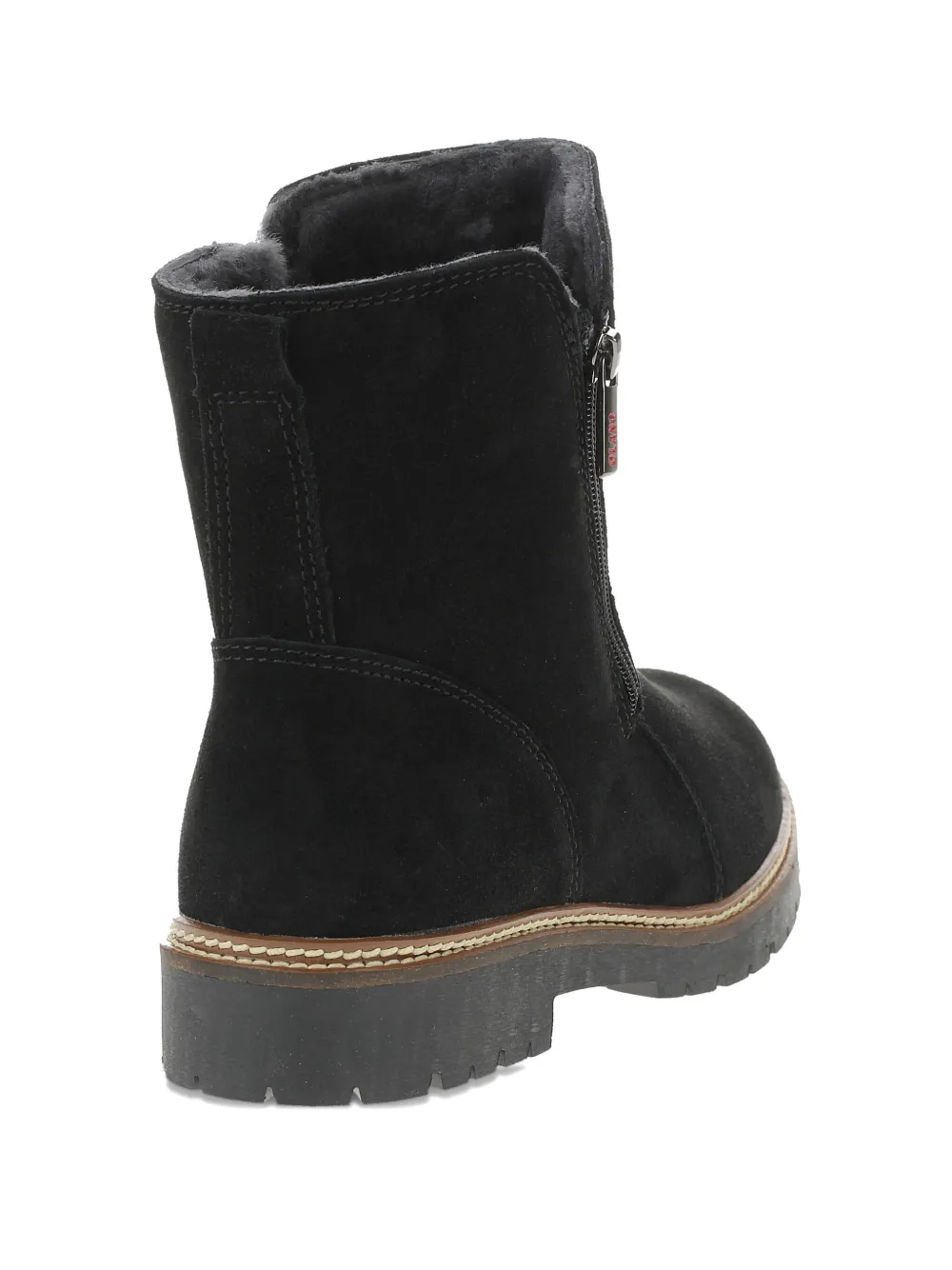 OLANG Dama zip-detail suede boots Black
