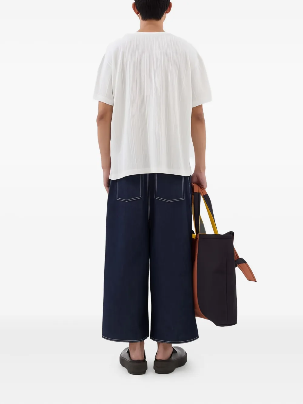 Sunnei geribbeld T-shirt Wit