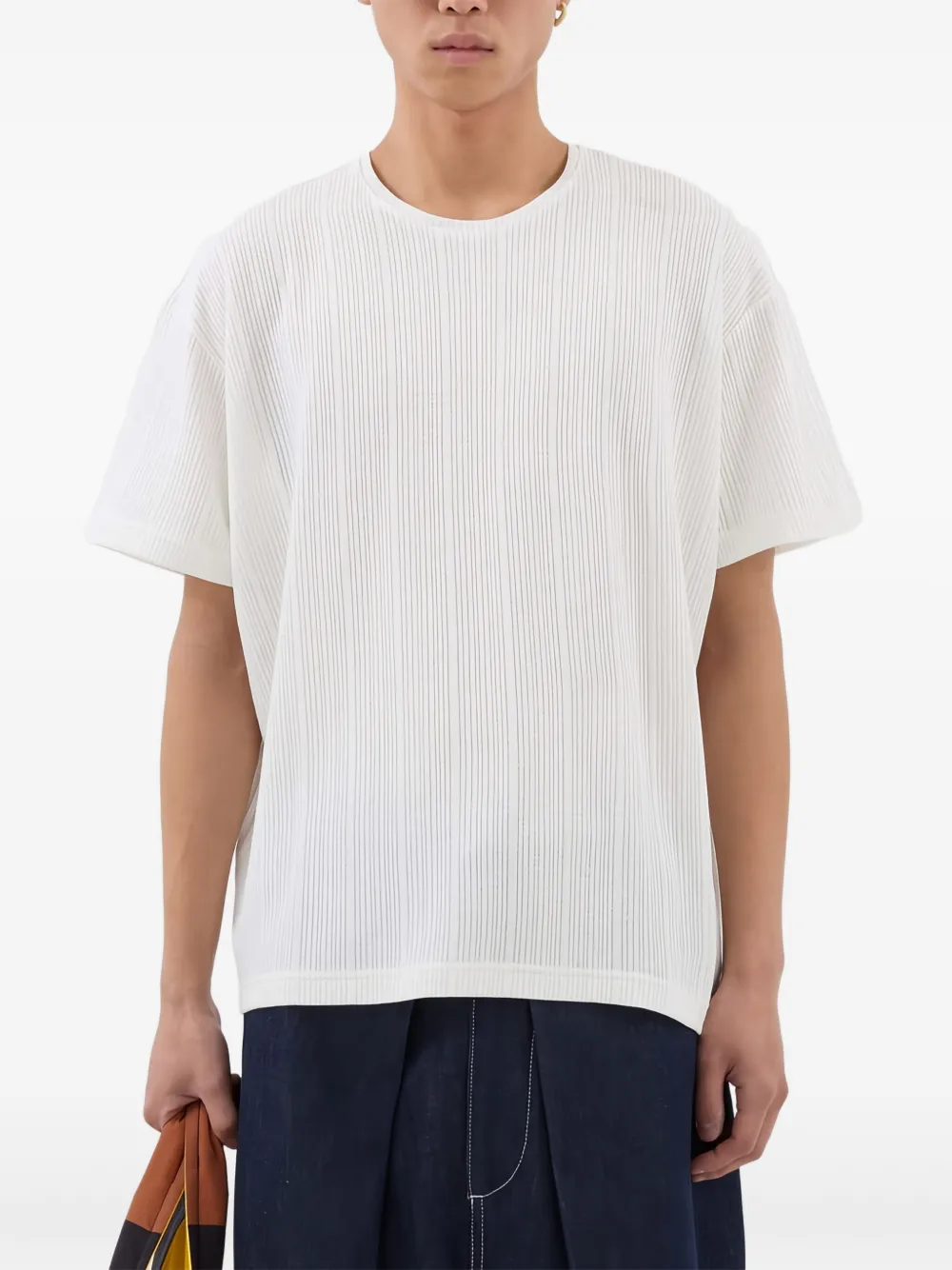 Sunnei geribbeld T-shirt Wit