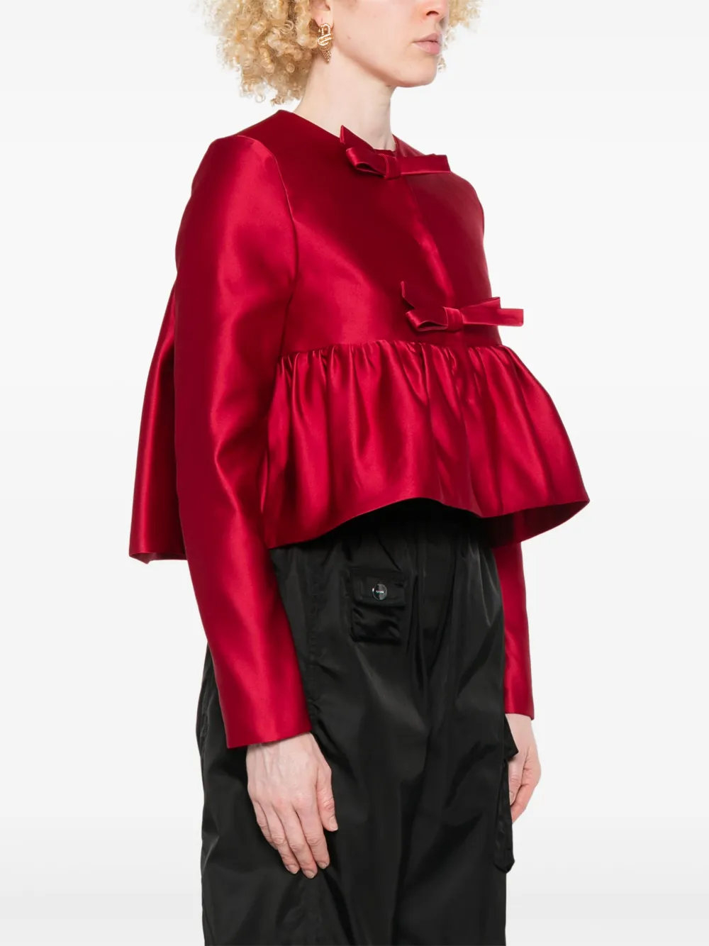 Giambattista Valli Jack met strikdetail Rood