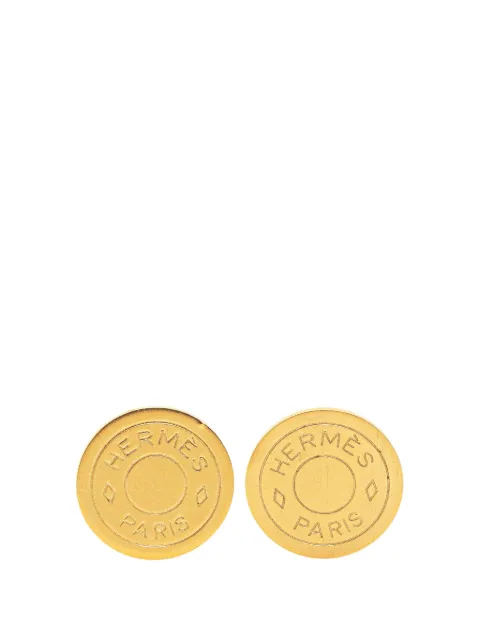 Hermès Pre-Owned 20th Century Gold Plated Bijouterie Fantaisie Clou De Selle Clip On Earrings costume earrings