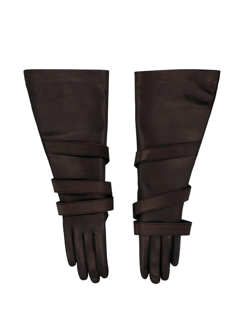 Saint Laurent leather gloves - Bruin