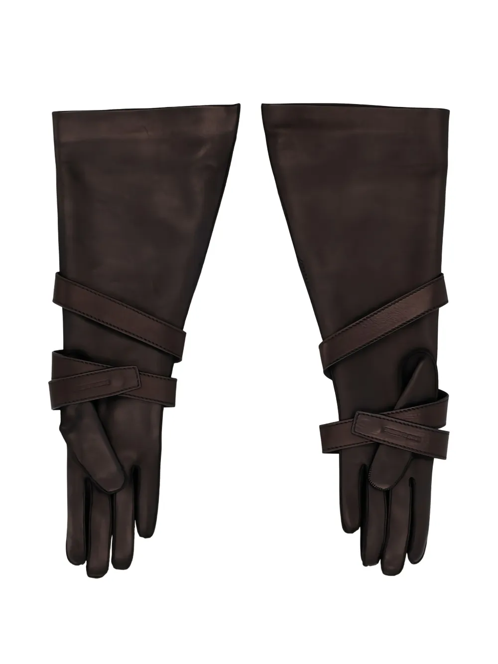 Saint Laurent leather gloves Bruin