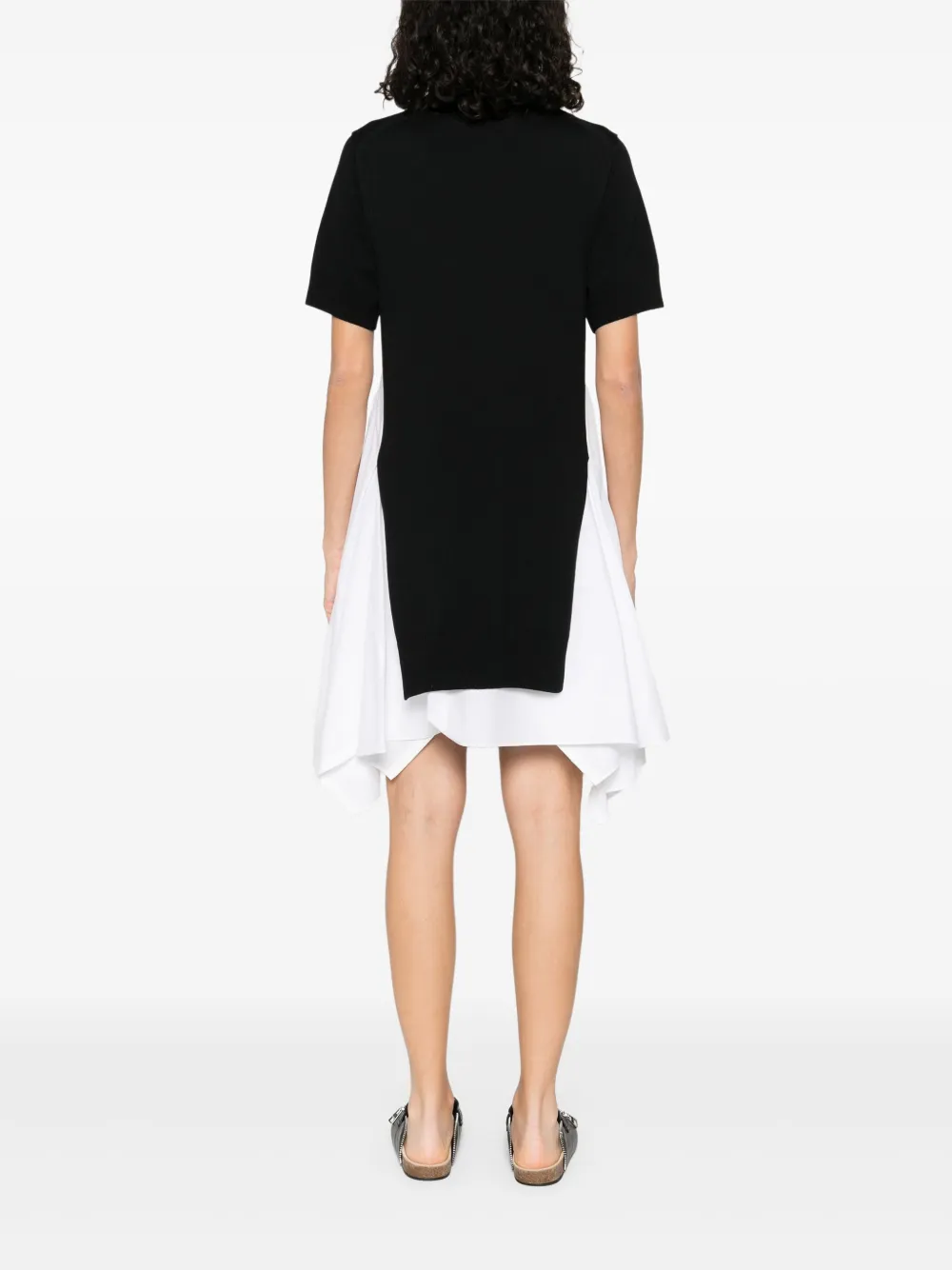 sacai Popeline jurk Zwart