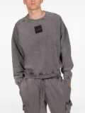 PODHIO logo-patch cotton sweatshirt - Grey