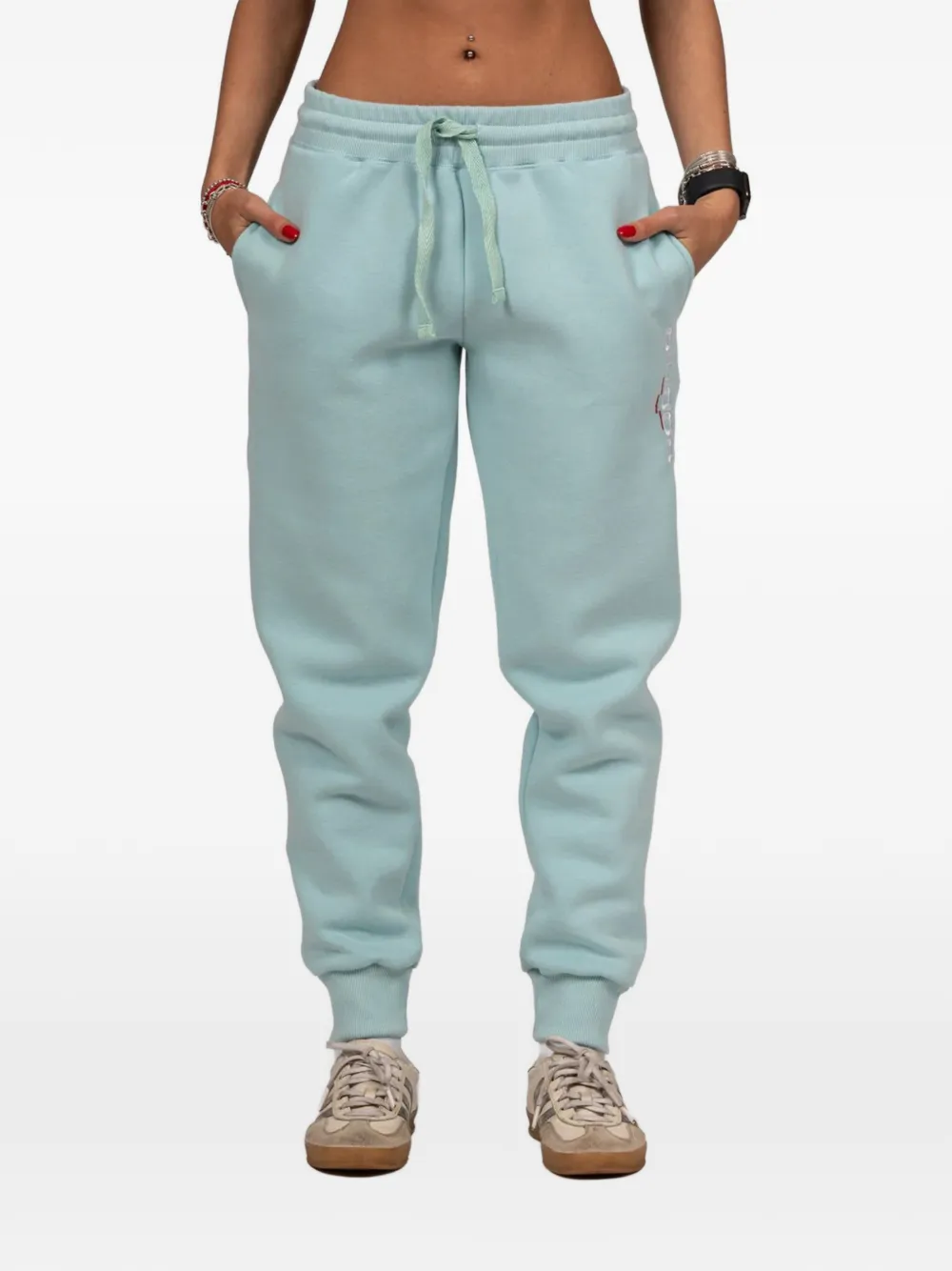 PODHIO pocket drawstring track pants - Blu