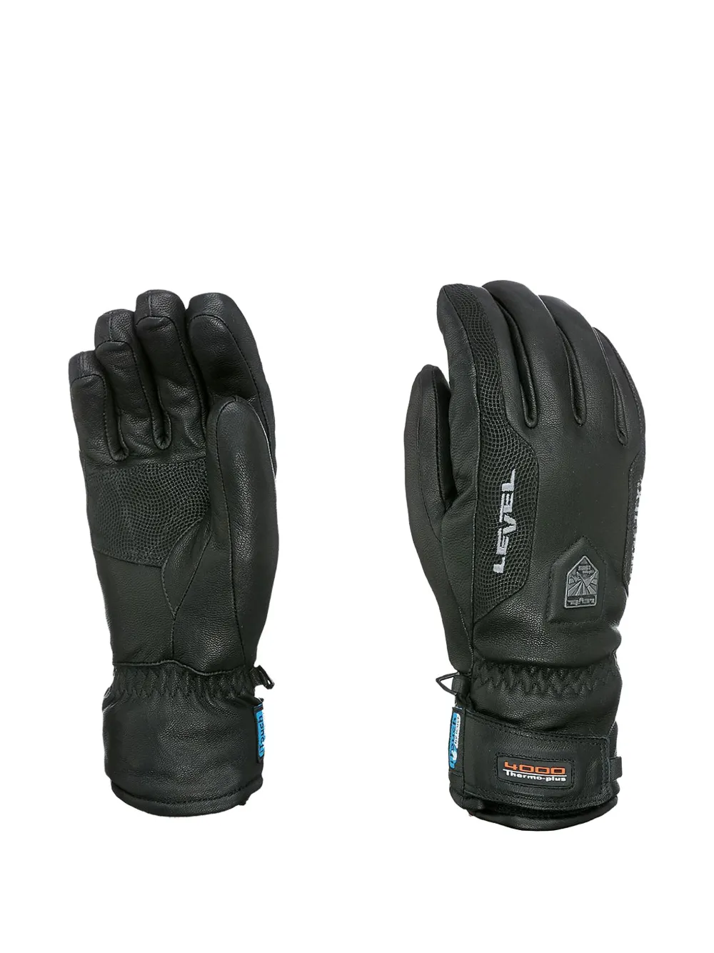 Level leather gloves | Black | Image 1