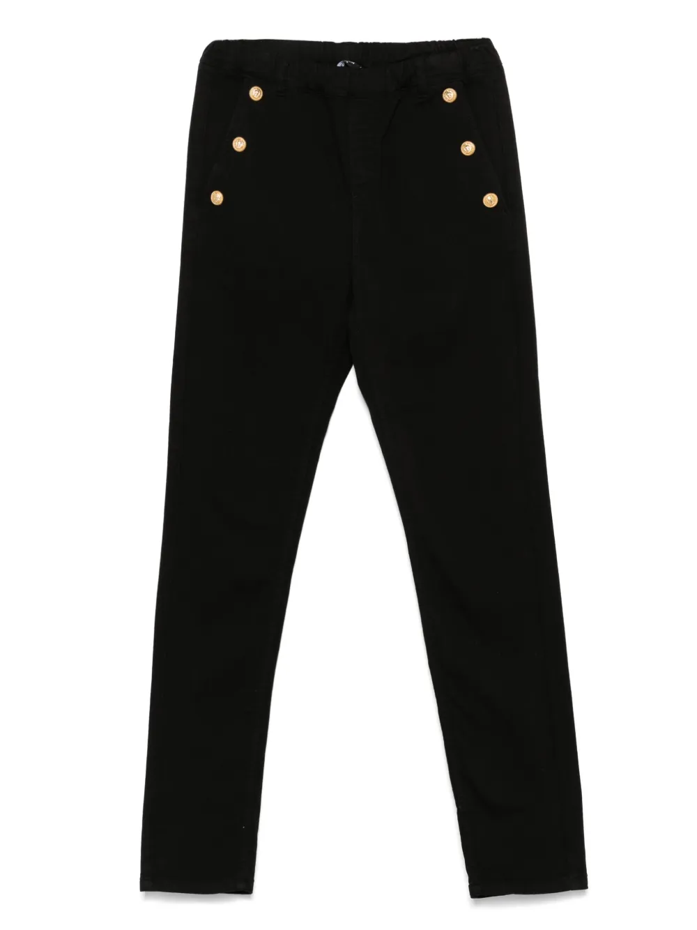BALMAIN LOGO-BUTTON TROUSERS
