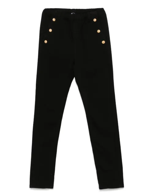 Balmain Kids logo-button trousers