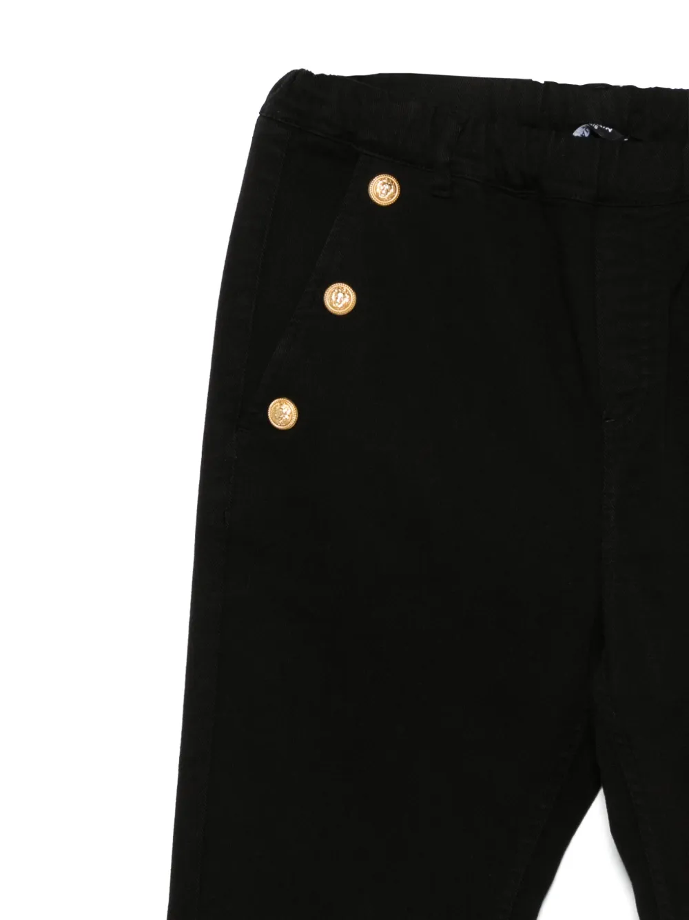 BALMAIN LOGO-BUTTON TROUSERS