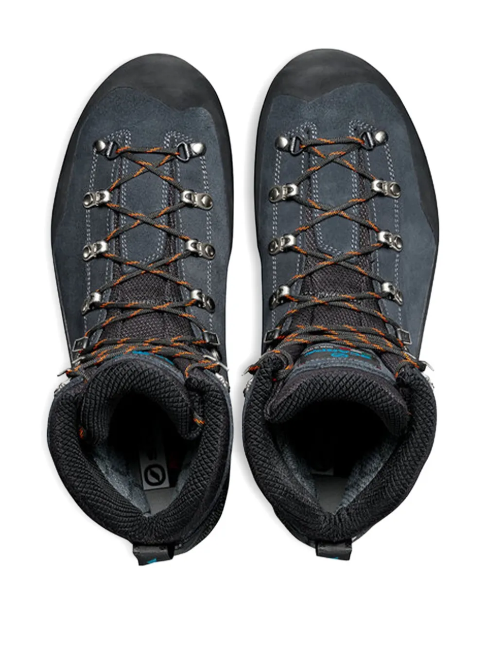 SCARPA logo-print suede boots Blue