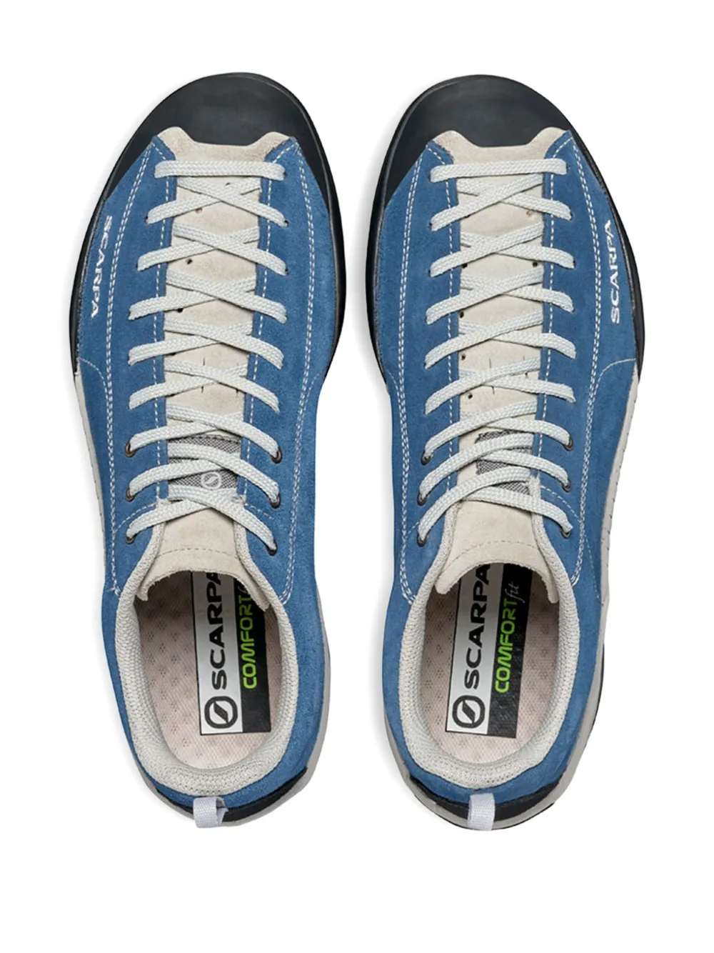 SCARPA logo-print suede trainers Blue