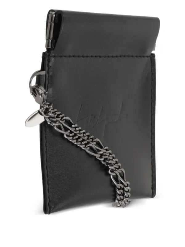 'discord' Yohji Yamamoto レザー コインケース Discord Yohji Yamamoto Leather Coin Purse | Black | FARFETCH