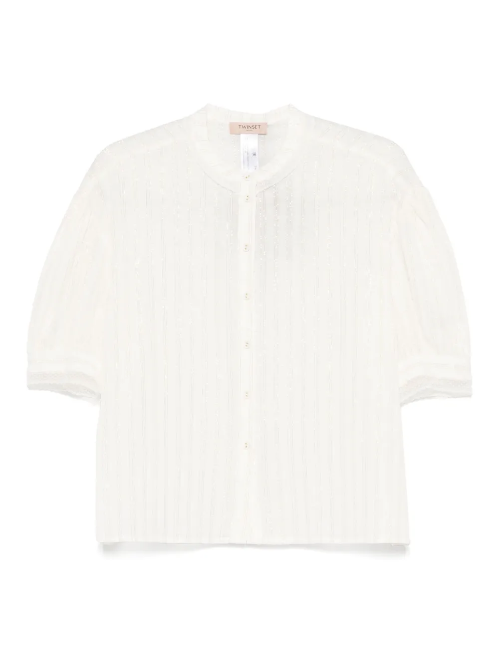 Shop Twinset Metallic-thread Shirt