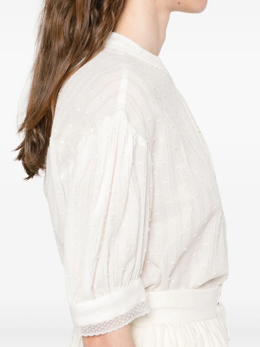 Shop Twinset Metallic-thread Shirt