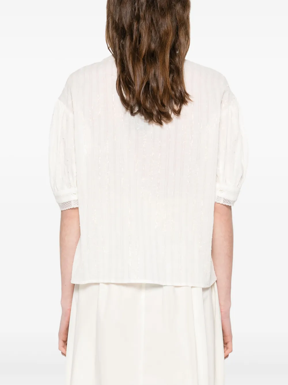 Shop Twinset Metallic-thread Shirt