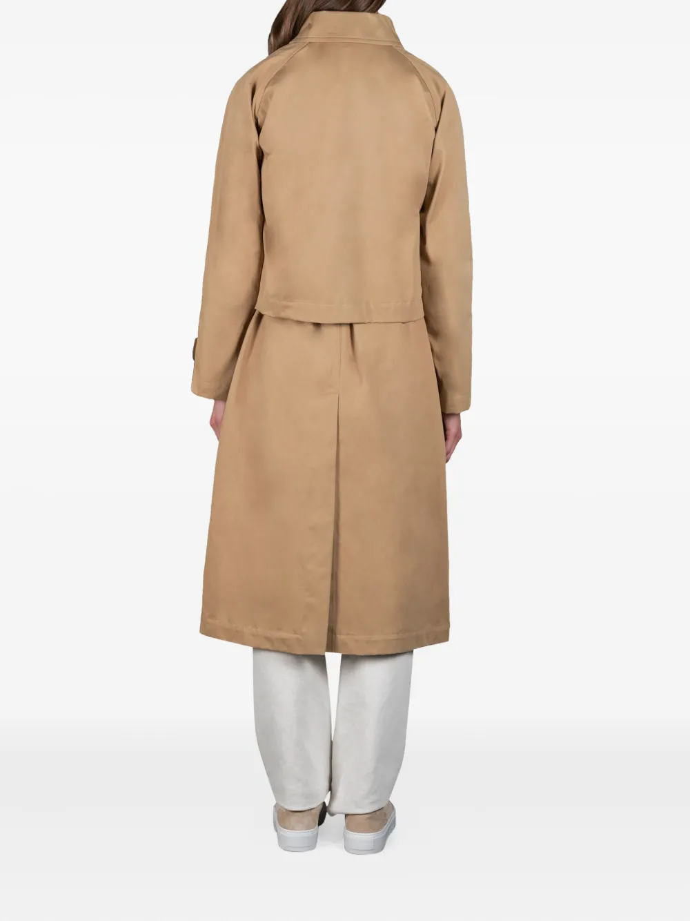 Moorer Trenchcoat met verborgen sluiting Beige