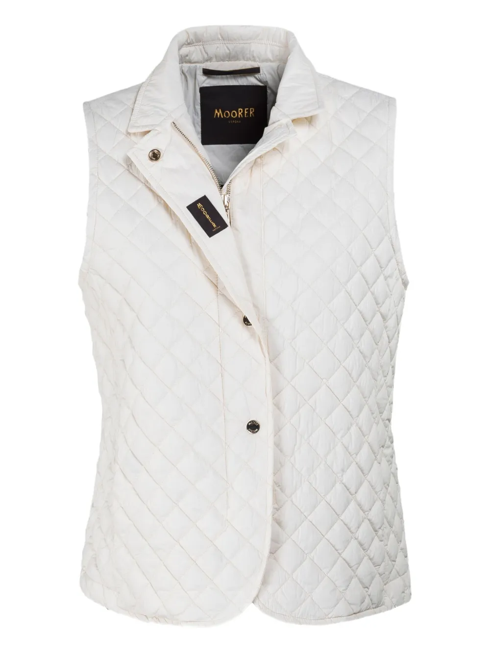 Moorer quilted waistcoat Beige