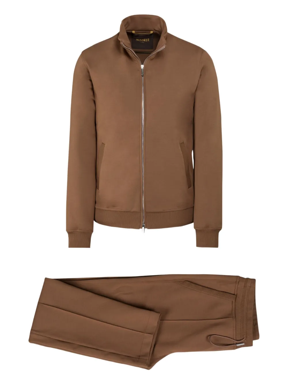 Moorer pressed-crease trouser set | Brown | Image 1