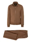 Moorer pressed-crease trouser set - Brown